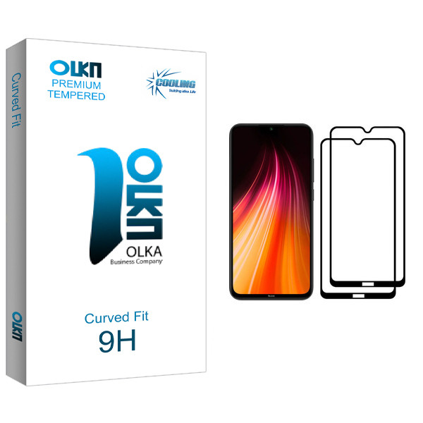 محافظ صفحه نمایش کولینگ مدل Olka glass مناسب برای گوشی موبایل شیائومی Redmi Note 8 بسته دو عددی