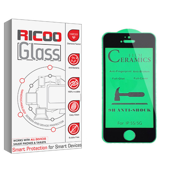 محافظ صفحه نمایش سرامیکی ریکوو مدل +HD مناسب برای گوشی موبایل اپل iPhone 5s