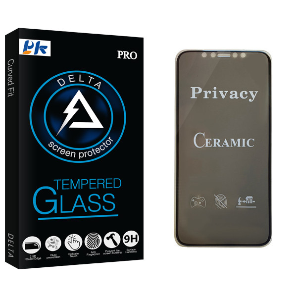 محافظ صفحه نمایش سرامیکی پی کی مدل Delta Glass مناسب برای گوشی موبایل اپل iPhone X