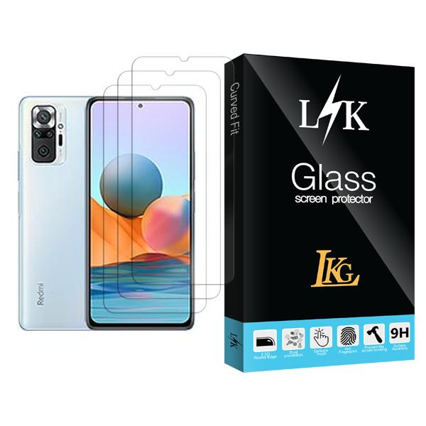 محافظ صفحه نمایش ال کا جی مدل LK Glass MIX003 مناسب برای گوشی موبایل شیائومی Redmi Note 10 Pro بسته سه عددی