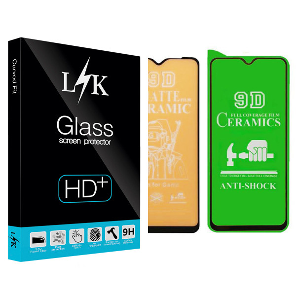 محافظ صفحه نمایش سرامیکی ال کی مدل Hard glass مناسب برای گوشی موبایل شیائومی Redmi note8 pro مجموعه ۲ عددی