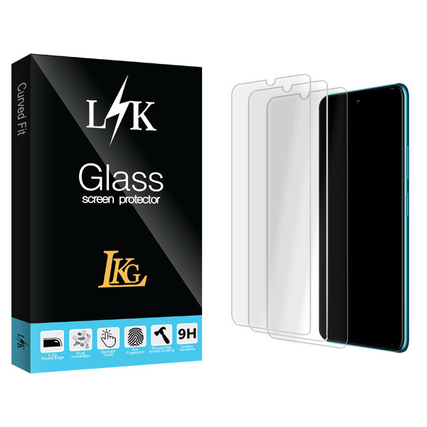 محافظ صفحه نمایش شیشه ای ال کا جی مدل LK Glass MIX3 مناسب برای گوشی موبایل ریلمی C25s بسته سه عددی