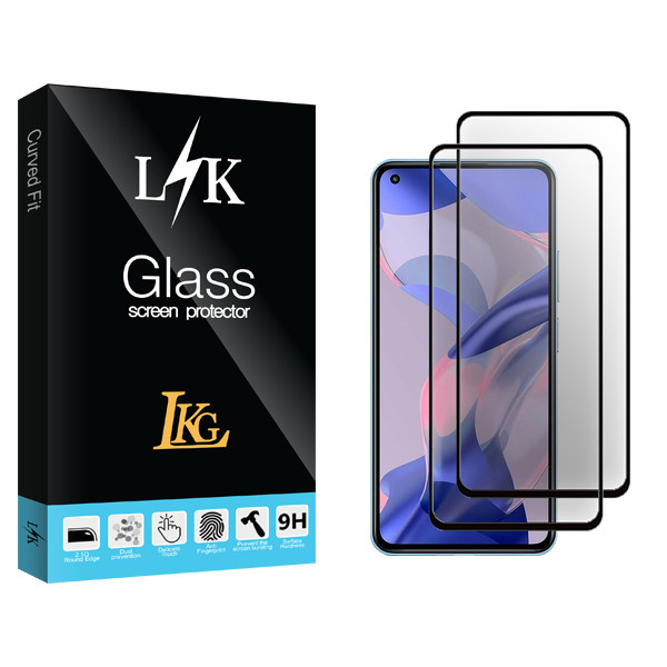 محافظ صفحه نمایش سرامیکی ال کا جی مدل LK Glass مناسب برای گوشی موبایل شیائومی 11 Lite 5G NE 2109119DG بسته دو عددی