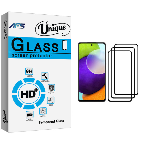 محافظ صفحه نمایش ای اف اس مدل Unique Glass مناسب برای گوشی موبایل سامسونگ Galaxy A52 بسته سه عددی