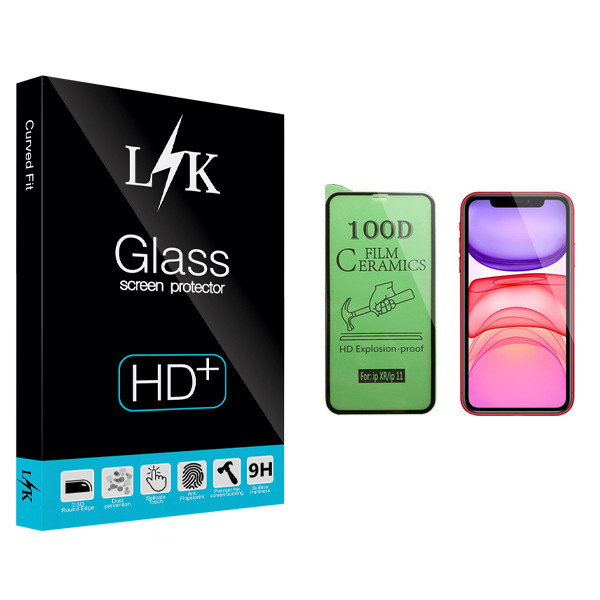 محافظ صفحه نمایش سرامیکی ال کی مدل Hard glass مناسب برای گوشی موبایل اپل iPhone 11
