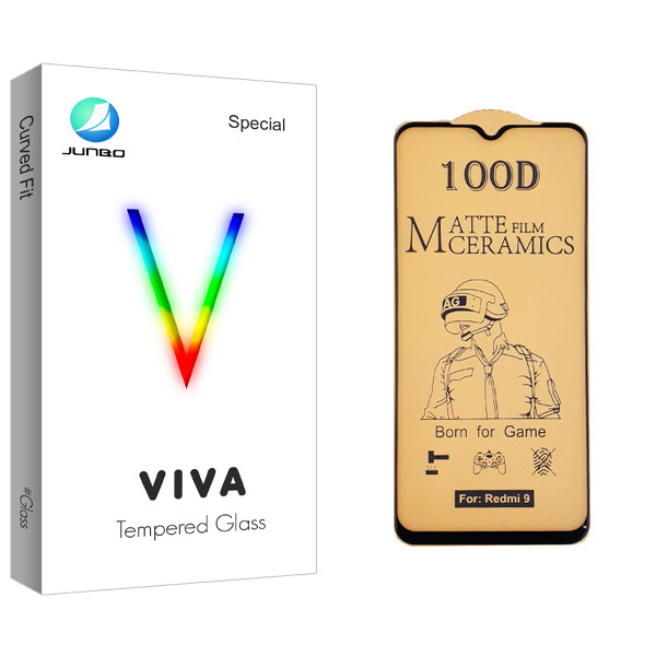محافظ صفحه نمایش سرامیکی جانبو مدل Viva Glass مناسب برای گوشی موبایل شیائومی Redmi 9