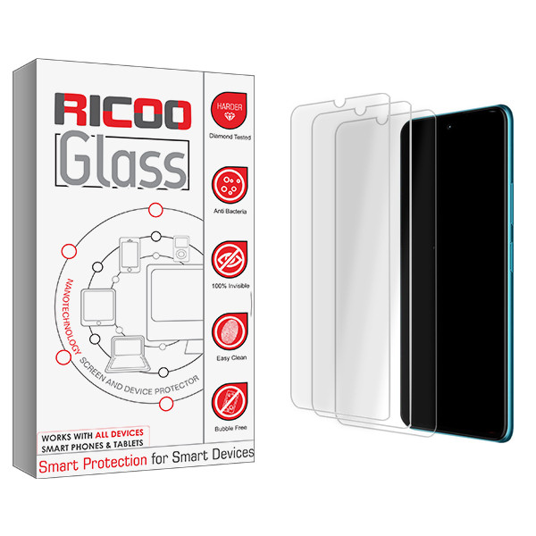 محافظ صفحه نمایش شیشه ای ریکو مدل Ricoo Glass MIX3 مناسب برای گوشی موبایل سامسونگ Galaxy A22 5G بسته سه عددی