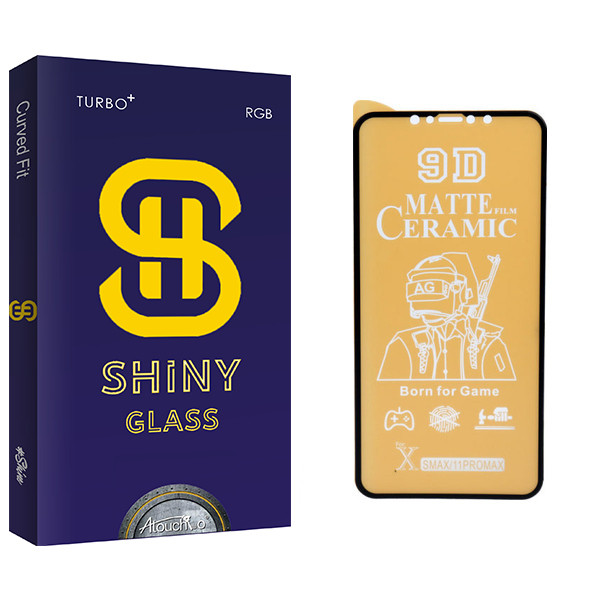 محافظ صفحه نمایش سرامیکی مات آتوچبو مدل Shiny Glass مناسب برای گوشی موبایل اپل iphone 11 Pro Max/ XS Max