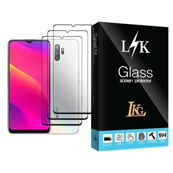 محافظ صفحه نمایش ال کا جی مدل LK Glass MIX003 مناسب برای گوشی موبایل اوپو A5 (2020) بسته سه عددی