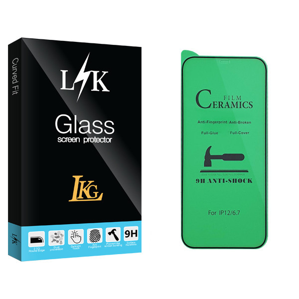 محافظ صفحه نمایش سرامیکی ال کا جی مدل LK Glass مناسب برای گوشی موبایل اپل iPhone 12 pro max