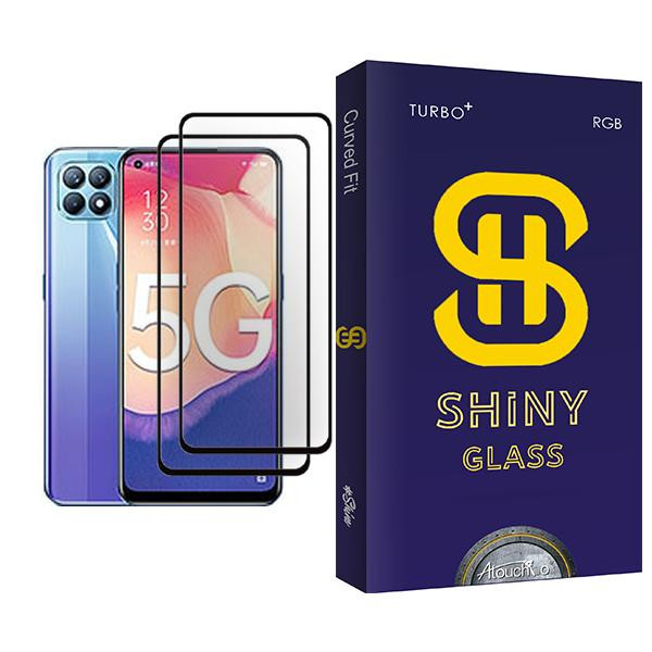 محافظ صفحه نمایش آتوچبو مدل Shiny Glass MIX002 مناسب برای گوشی موبایل اوپو Reno4 SE بسته دو عددی
