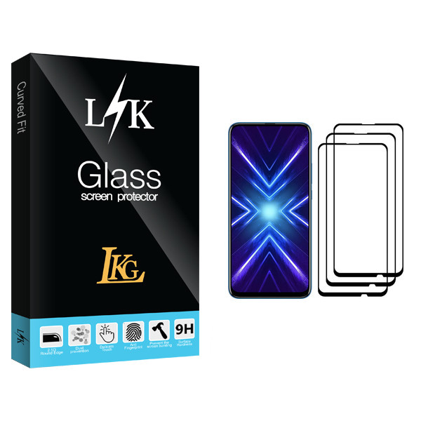 محافظ صفحه نمایش ال کا جی مدل LK Glass مناسب برای گوشی موبایل آنر 9X بسته سه عددی