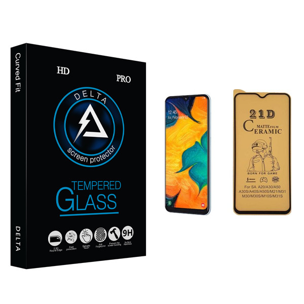 محافظ صفحه نمایش سرامیکی دلتا مدل HD مناسب برای گوشی موبایل سامسونگ Galaxy A30