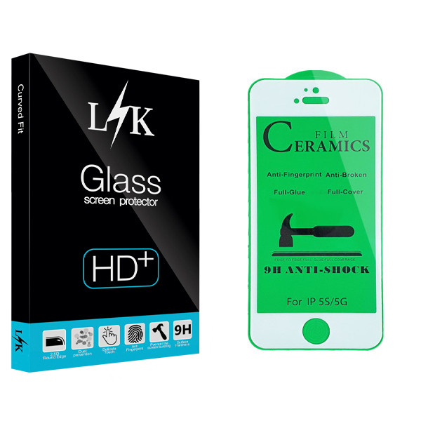 محافظ صفحه نمایش سرامیکی ال کی مدل +LITE مناسب برای گوشی موبایل اپل iPhone 5