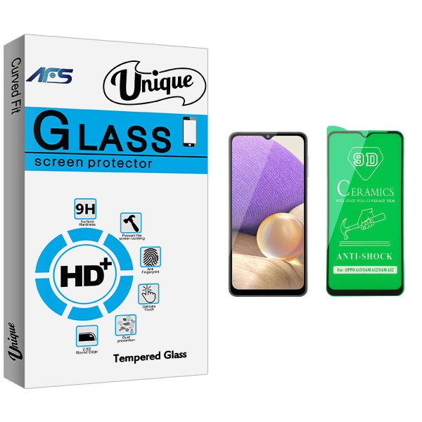 محافظ صفحه نمایش سرامیکی ای اف اس مدل Unique Glass مناسب برای گوشی موبایل سامسونگ Galaxy A32