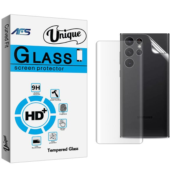 محافظ صفحه نمایش ای اف اس مدل Unique UV مناسب برای گوشی موبایل سامسونگ Galaxy S23 Ultra  به همراه محافظ پشت گوشی