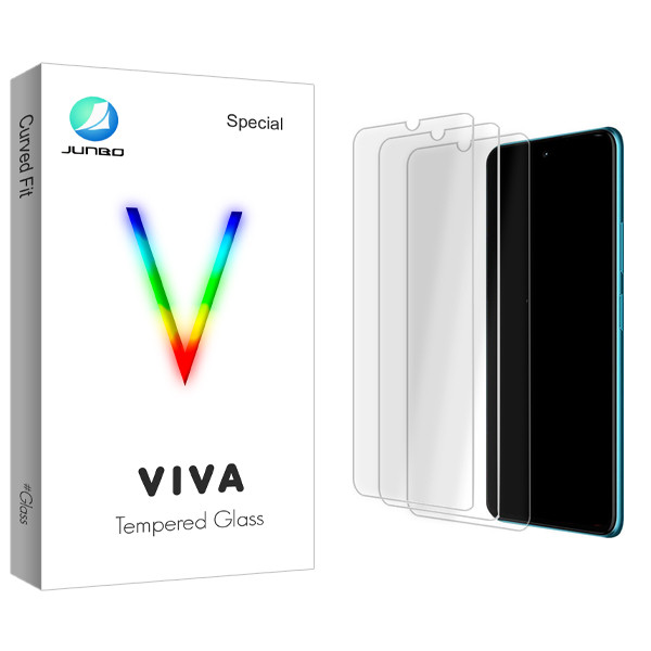 محافظ صفحه نمایش شیشه ای جانبو مدل Viva Glass MIX3 مناسب برای گوشی موبایل ریلمی C11 2021 بسته سه عددی