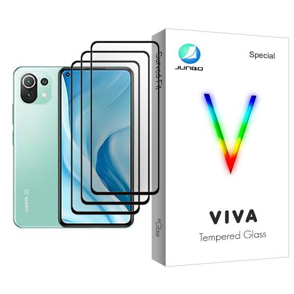 محافظ صفحه نمایش جانبو مدل Viva Glass MIX003 مناسب برای گوشی موبایل شیائومی Mi 11 Lite 5G بسته سه عددی