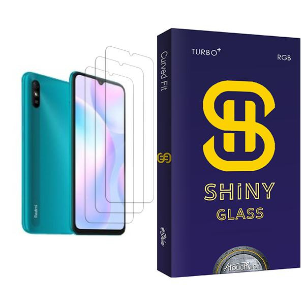 محافظ صفحه نمایش آتوچبو مدل Shiny Glass MIX003 مناسب برای گوشی موبایل شیائومی Redmi 9A بسته سه عددی