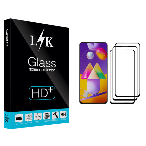 محافظ صفحه نمایش ال کی مدل +HD مناسب برای گوشی موبایل سامسونگ Galaxy M31s بسته سه عددی