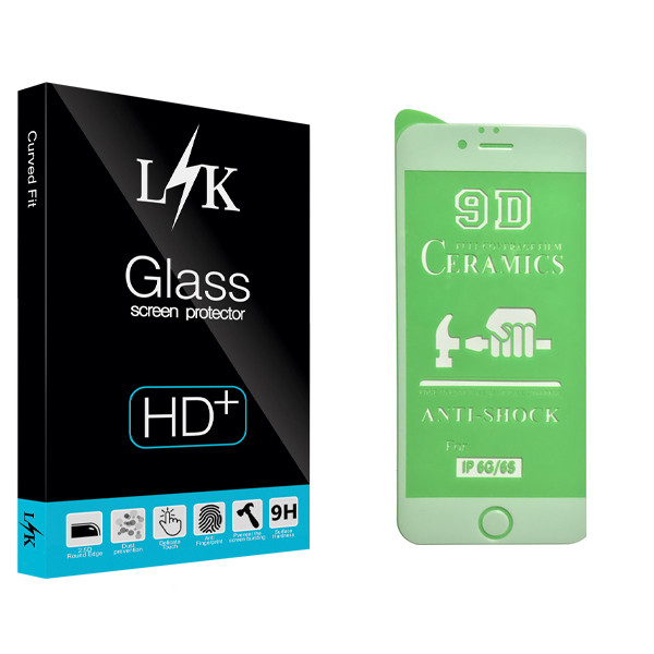 محافظ صفحه نمایش 9D ال کی مدل +HD مناسب برای گوشی موبایل اپل Iphone 6
