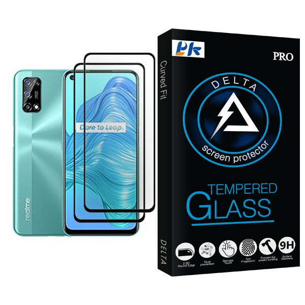 محافظ صفحه نمایش پی کی مدل Delta Glass MIX002 مناسب برای گوشی موبایل ریلمی V5 5G بسته دو عددی