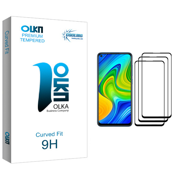 محافظ صفحه نمایش کولینگ مدل Olka glass مناسب برای گوشی موبایل شیائومی Redmi Note 9 بسته سه عددی