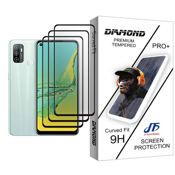 محافظ صفحه نمایش جی اف مدل Diamond Glass MIX003 مناسب برای گوشی موبایل اوپو A33 (2020) بسته سه عددی