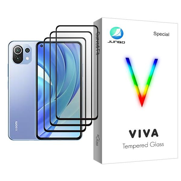 محافظ صفحه نمایش جانبو مدل Viva Glass MIX003 مناسب برای گوشی موبایل شیائومی Mi 11 Lite بسته سه عددی