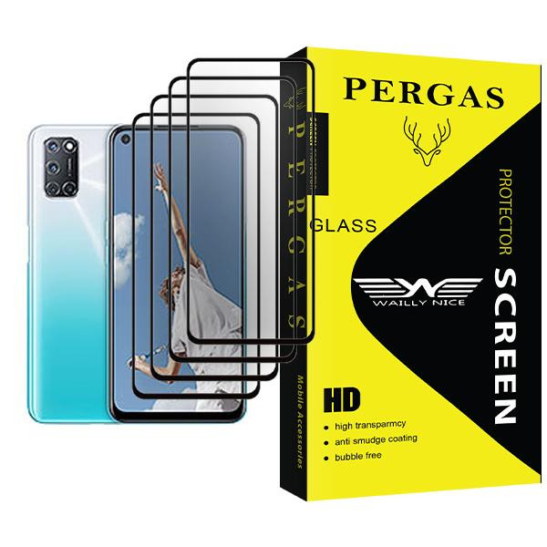 محافظ صفحه نمایش وایلی نایس مدل Pergas Glass MIX004 مناسب برای گوشی موبایل اوپو A52 بسته چهار عددی