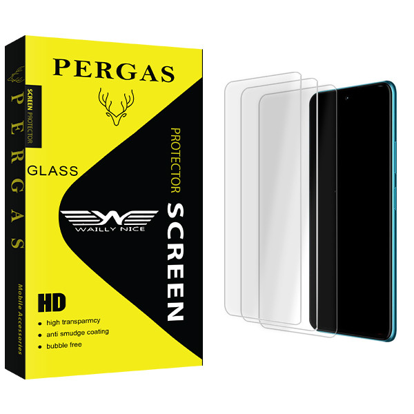 محافظ صفحه نمایش شیشه ای وایلی نایس مدل Pergas Glass MIX3 مناسب برای گوشی موبایل سامسونگ Galaxy A71 5G بسته سه عددی