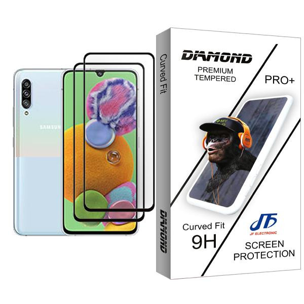 محافظ صفحه نمایش جی اف مدل Diamond Glass MIX002 مناسب برای گوشی موبایل سامسونگ Galaxy A90 5G بسته دو عددی
