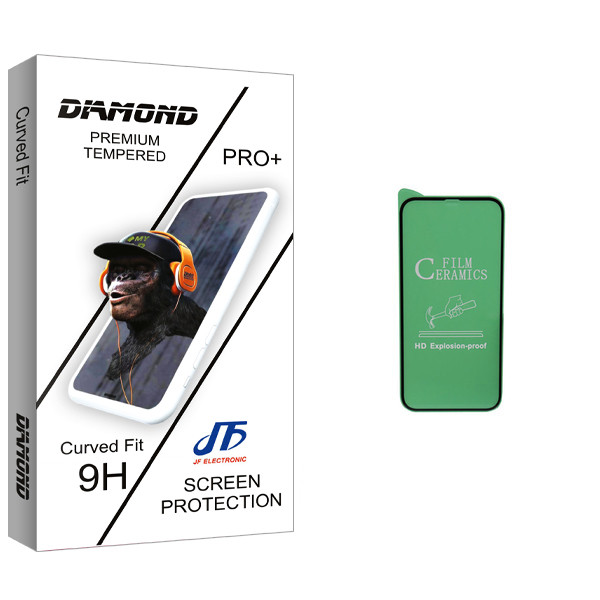 محافظ صفحه نمایش سرامیکی جی اف مدل Diamond glass مناسب برای گوشی موبایل اپل iPhone XS